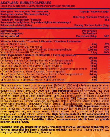 AK-47 Labs Fatburner (60 caps)
