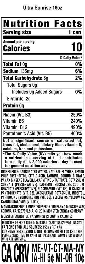 Monster Energy Ultra Sunrise (1 x 473 ml)