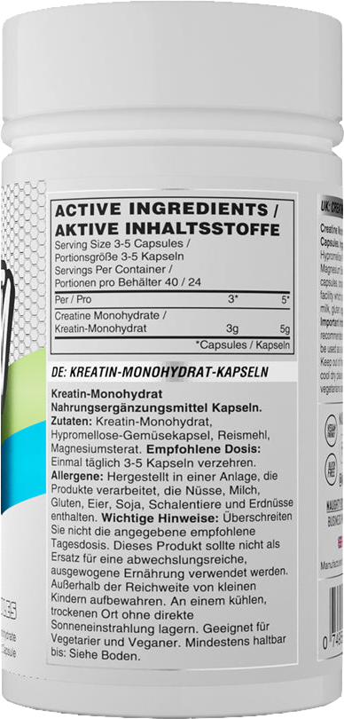 Naughty Boy Creatine Capsules (120 caps)