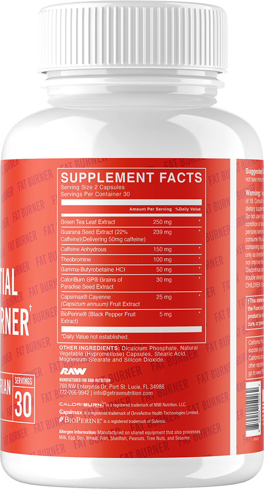 RAW Essential Fat Burner (60 caps)