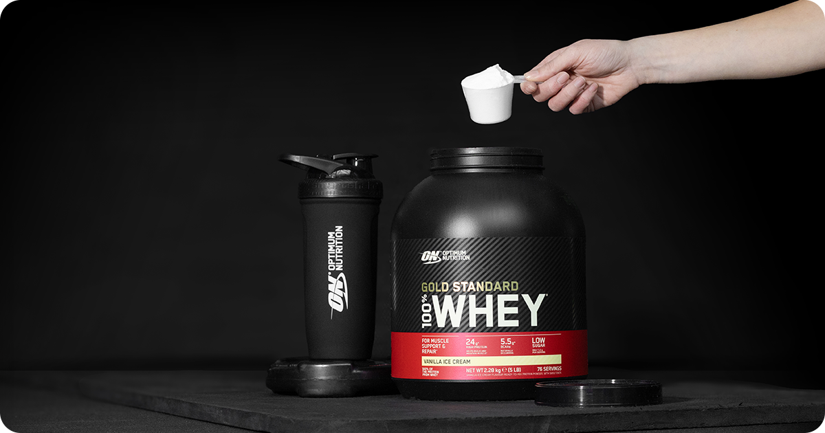 Hoeveel is 1 scoop whey?