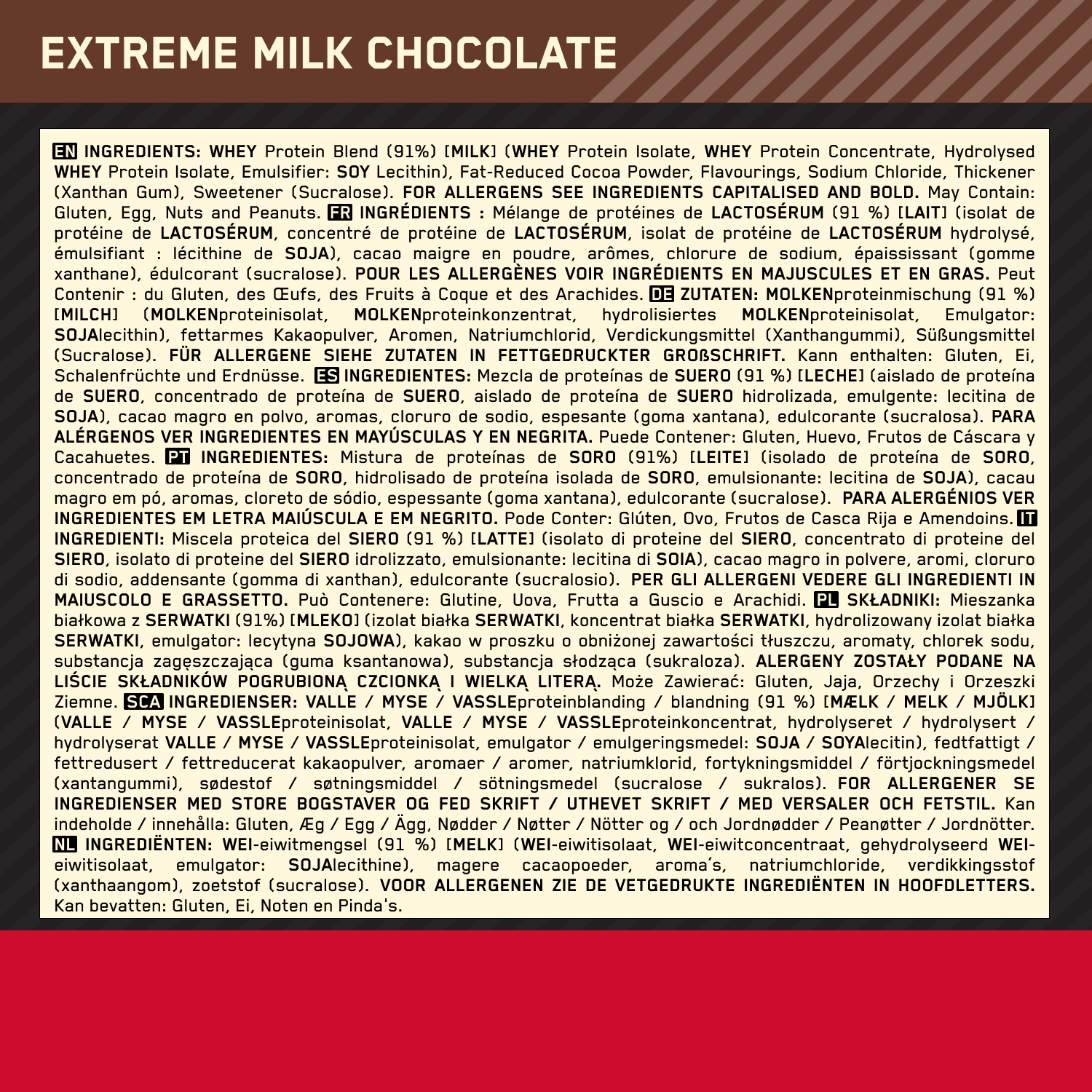 Optimum Nutrition Gold Standard 100% Whey Extreme Milk Chocolate (896 g)