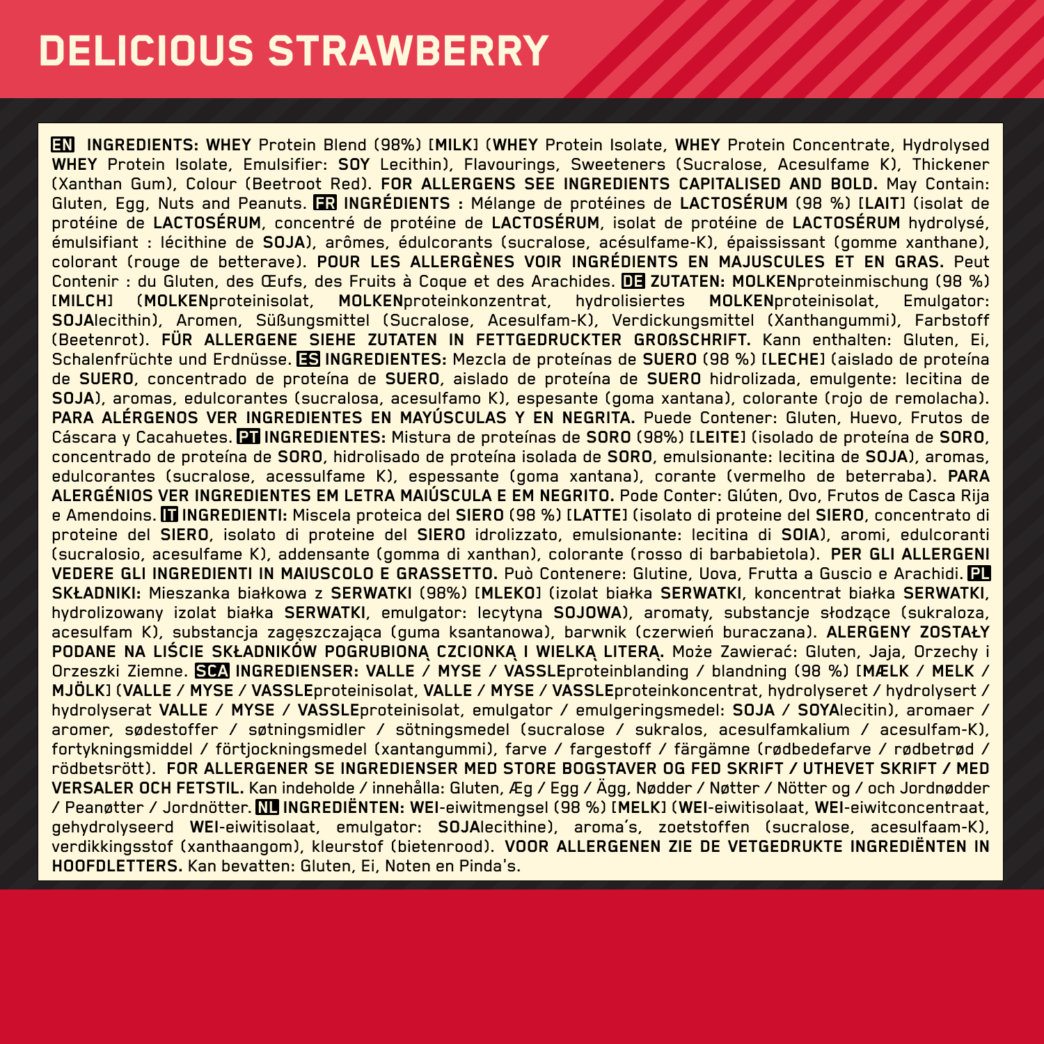 Optimum Nutrition Gold Standard 100% Whey Delicious Strawberry (2280 g)