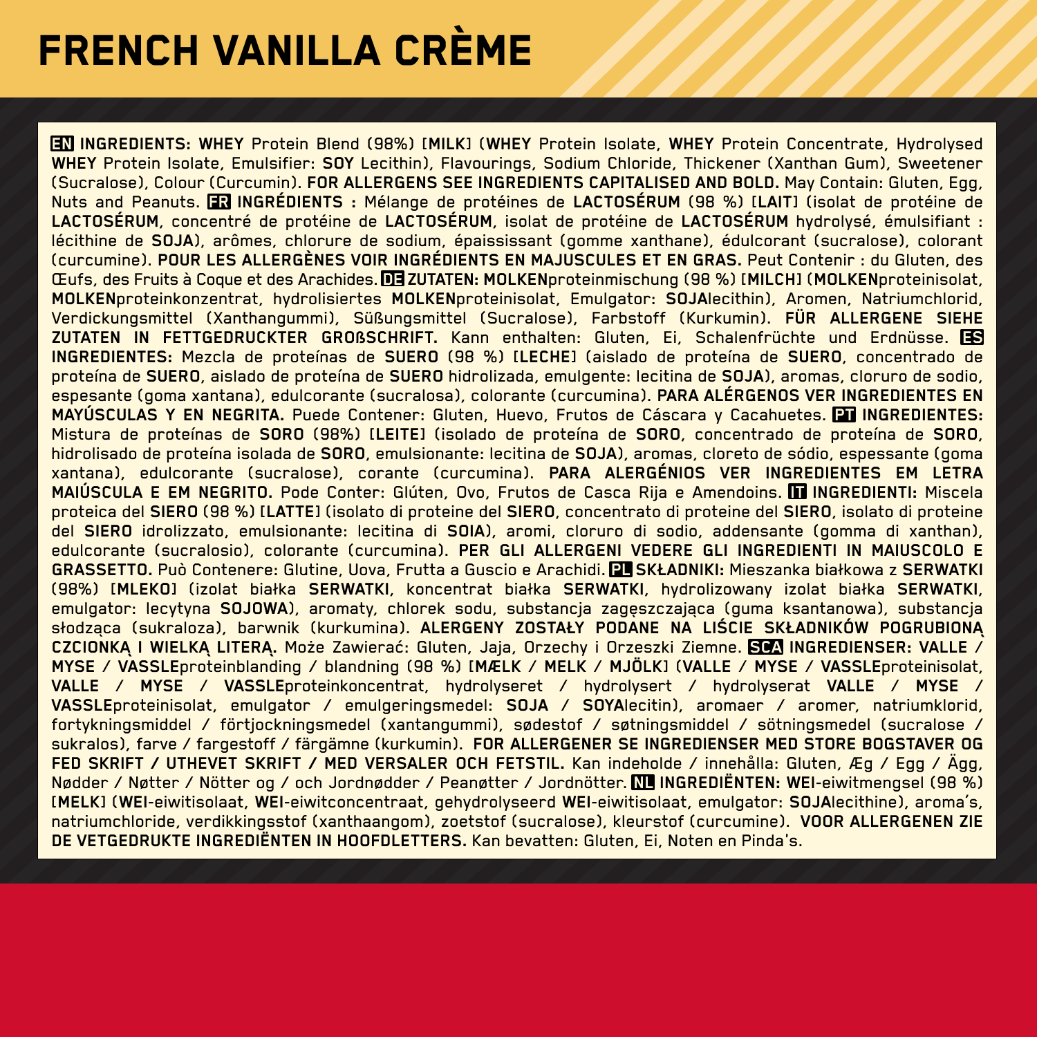 Optimum Nutrition Gold Standard 100% Whey French Vanilla Creme (2280 g)