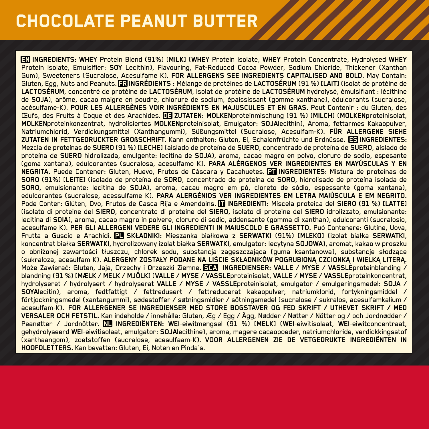 Optimum Nutrition Gold Standard 100% Whey - 2000 g - Chocolate Peanut Butter