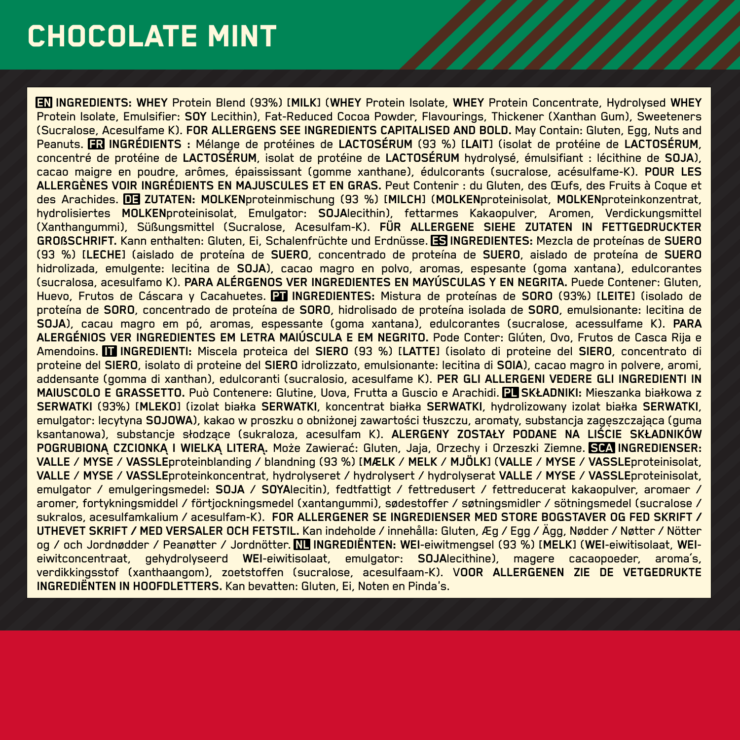 Optimum Nutrition Gold Standard 100% Whey Chocolate Mint (899 g)