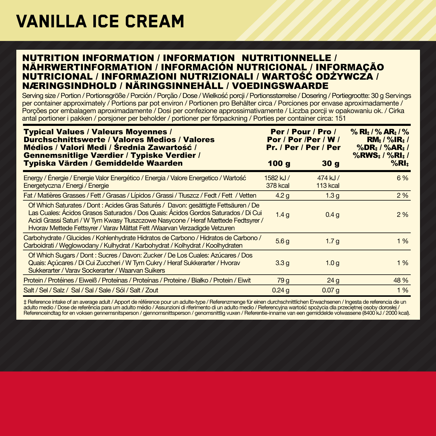 Optimum Nutrition Gold Standard 100% Whey Vanilla Ice Cream (4530 g)