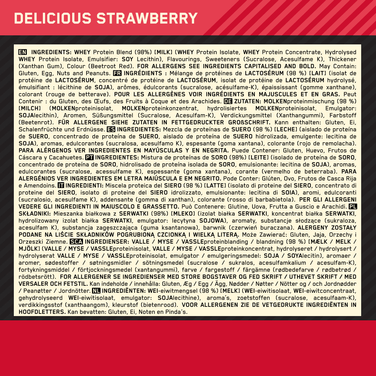 Optimum Nutrition Gold Standard 100% Whey Delicious Strawberry (450 g)