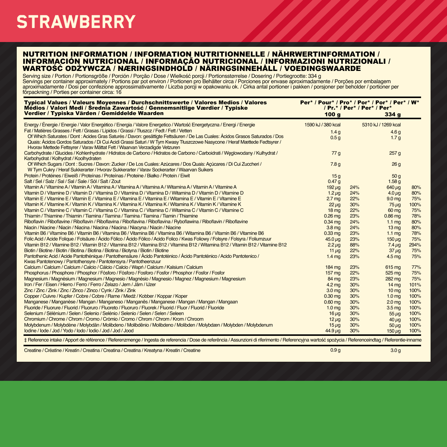 Optimum Nutrition Serious Mass Strawberry (5450 g)