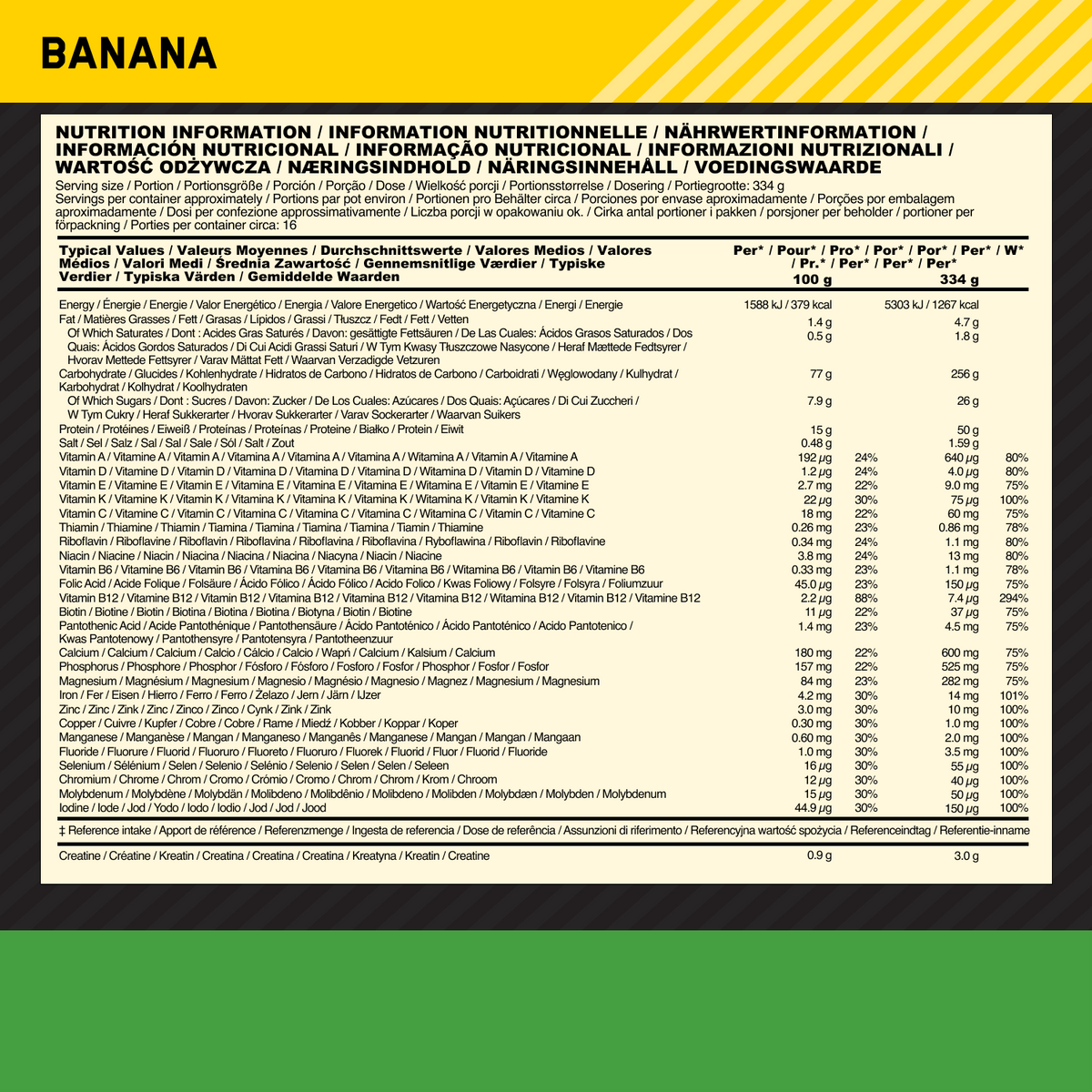 Optimum Nutrition Serious Mass Banana (5450 g)