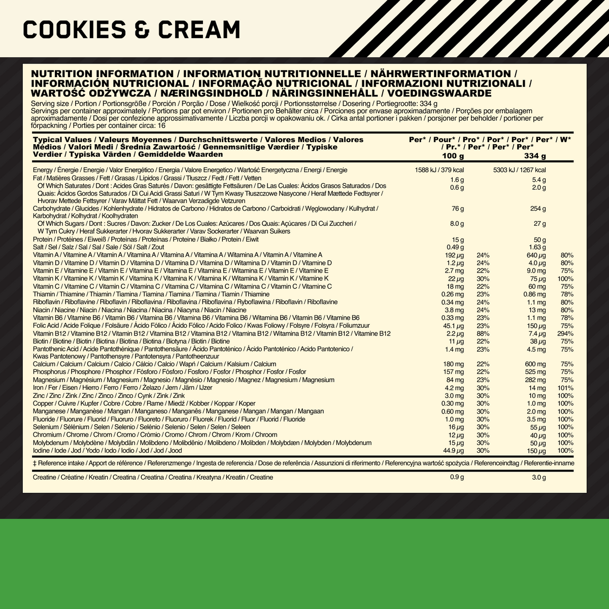 Optimum Nutrition Serious Mass Cookies & Cream (5450 g)