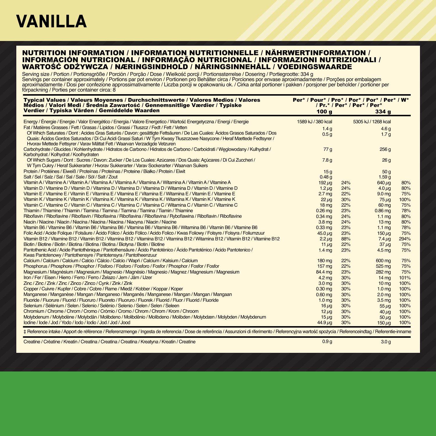 Optimum Nutrition Serious Mass Vanilla (2730 g)