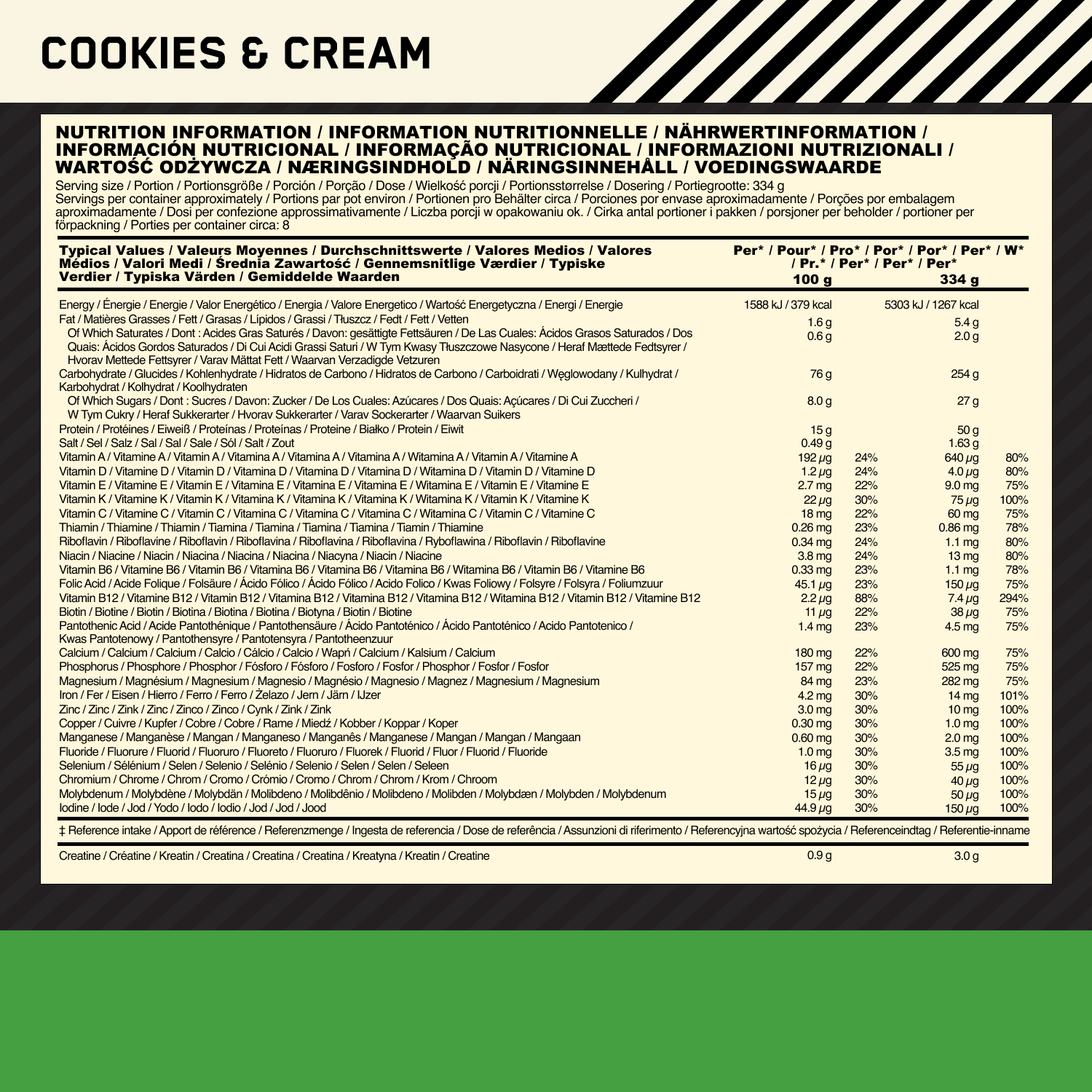 Optimum Nutrition Serious Mass Cookies & Cream (2730 g)