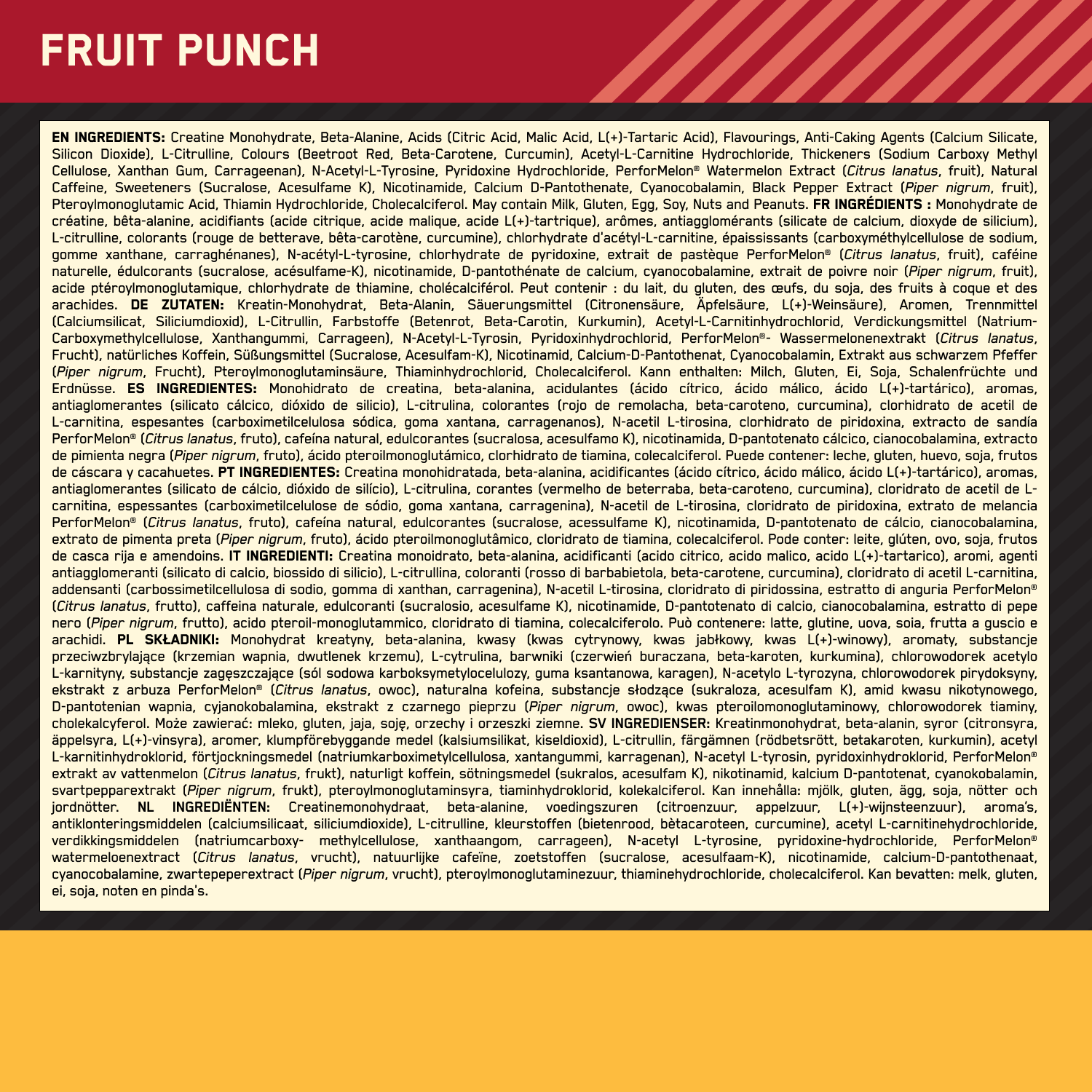 Optimum Nutrition Gold Standard Pre-workout Fruit Punch (330 g)
