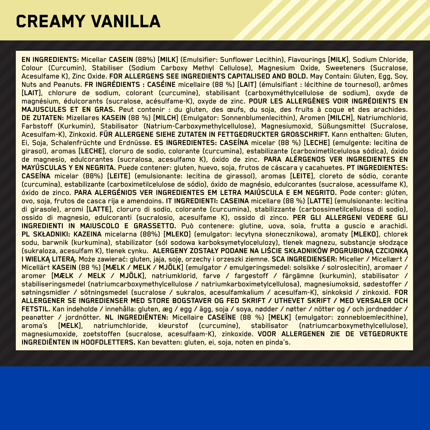 Optimum Nutrition Gold Standard 100% Casein Creamy Vanilla (1820 g)