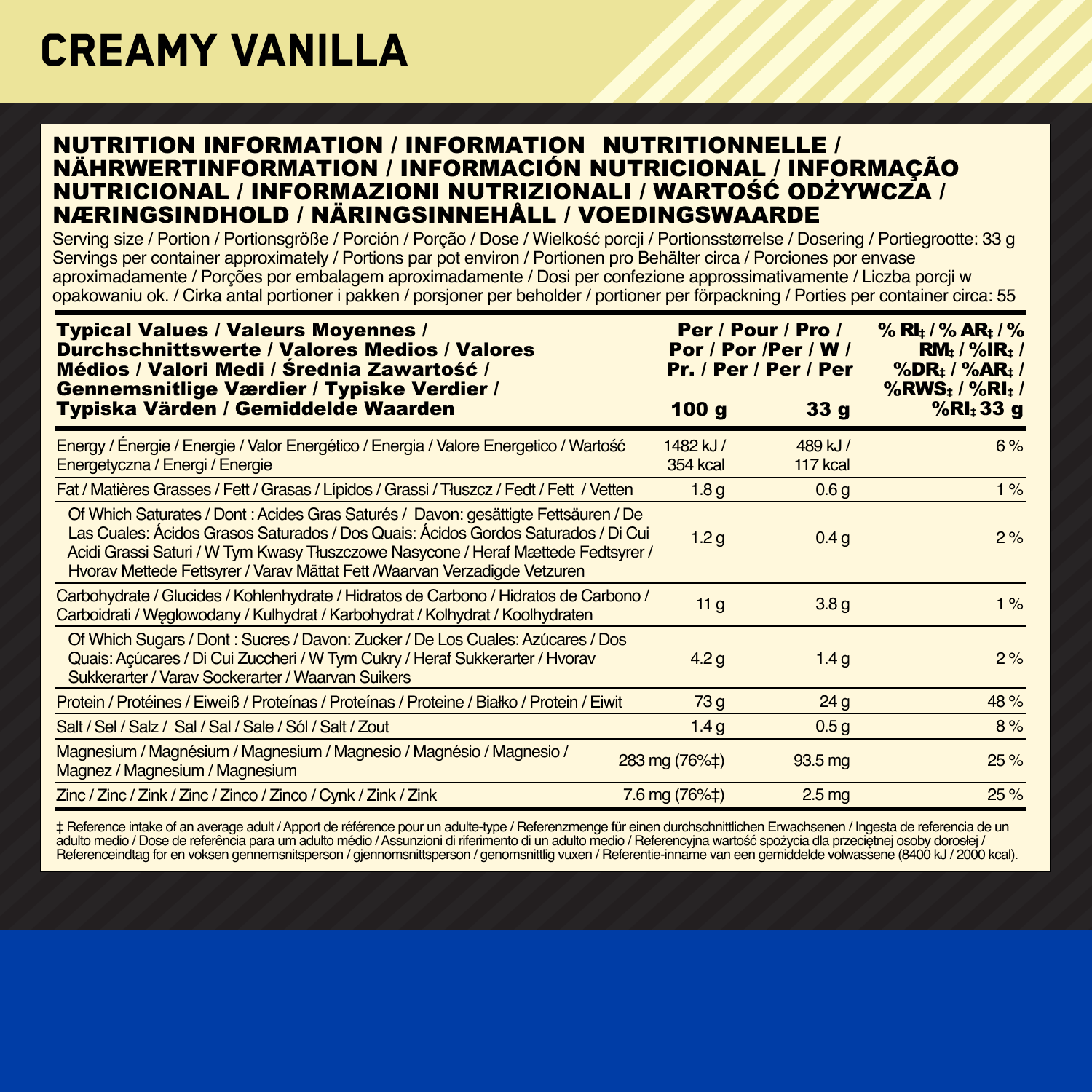 Optimum Nutrition Gold Standard 100% Casein Creamy Vanilla (1820 g)