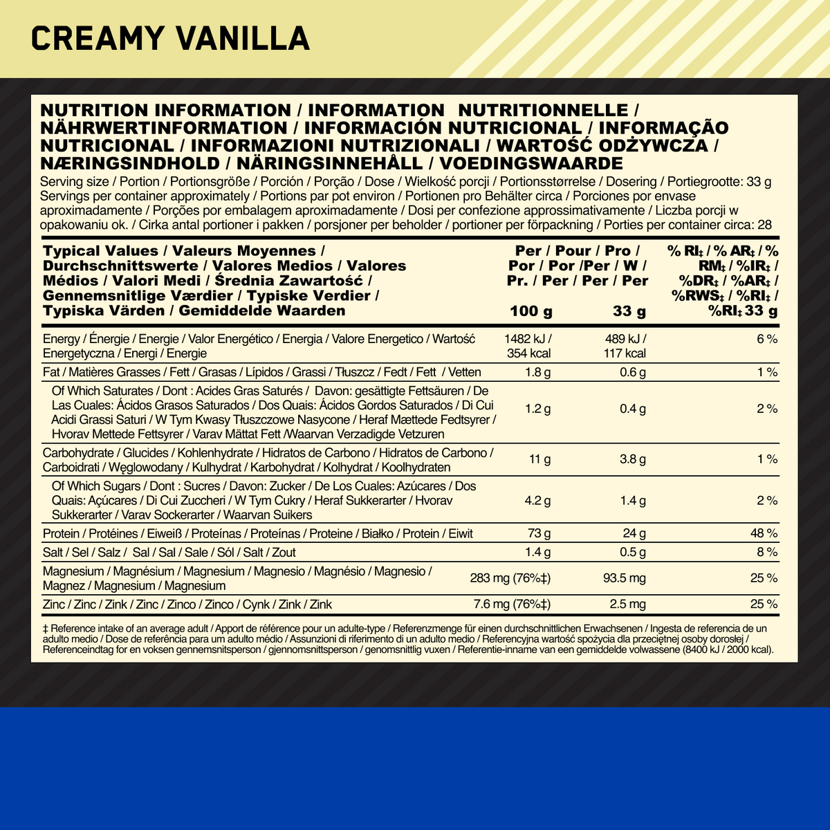 Optimum Nutrition Gold Standard 100% Casein Creamy Vanilla (924 g)