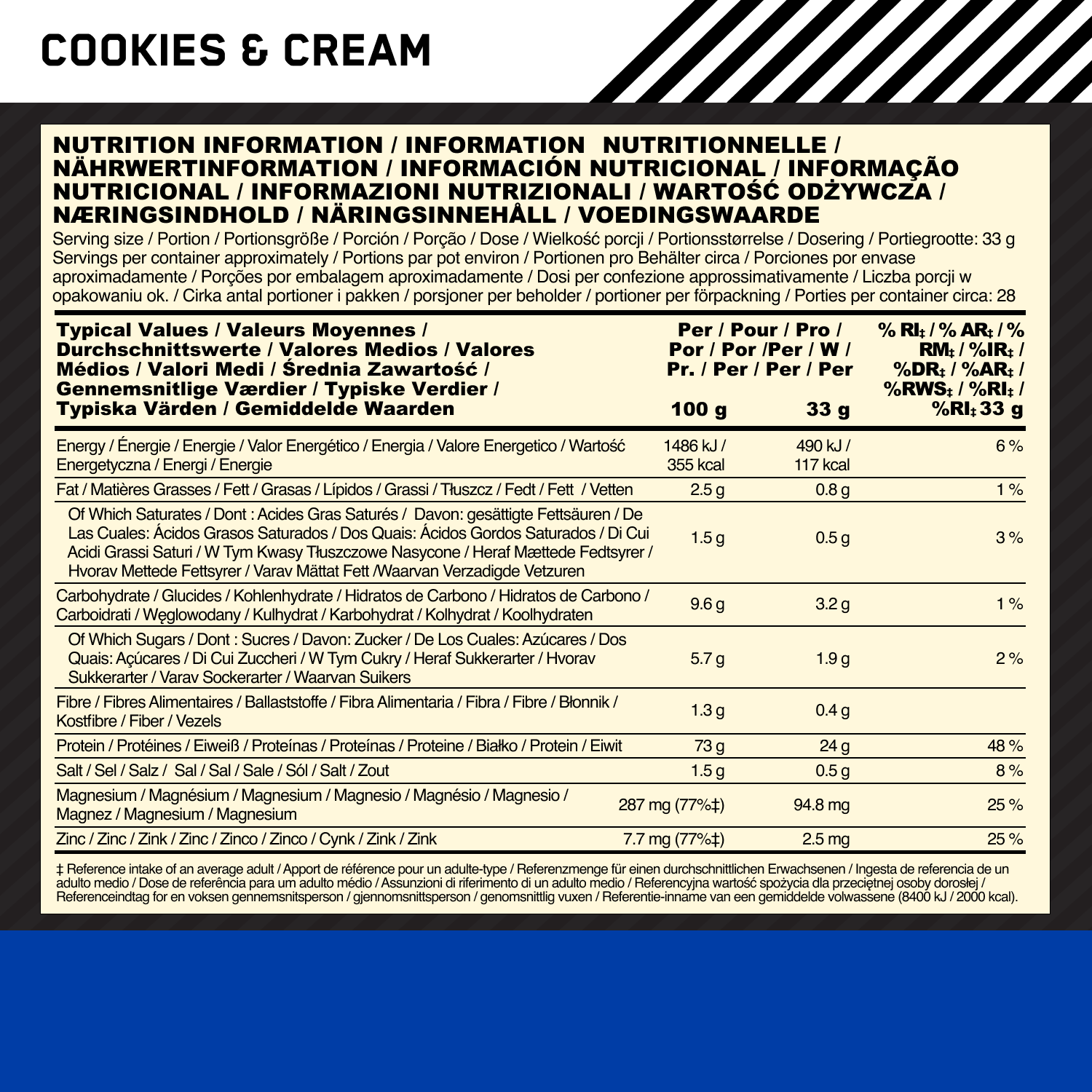 Optimum Nutrition Gold Standard 100% Casein Cookies & Cream (924 g)