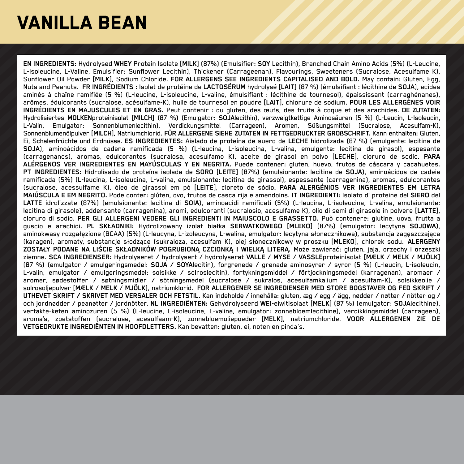 Optimum Nutrition Platinum Hydrowhey Vanilla Bean (1600 g)