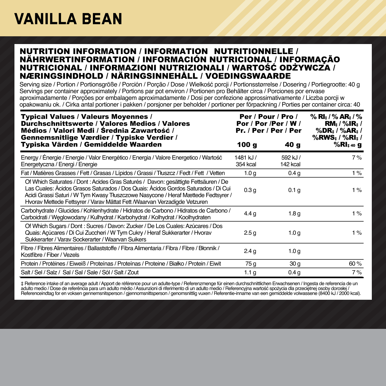 Optimum Nutrition Platinum Hydrowhey Vanilla Bean (1600 g)