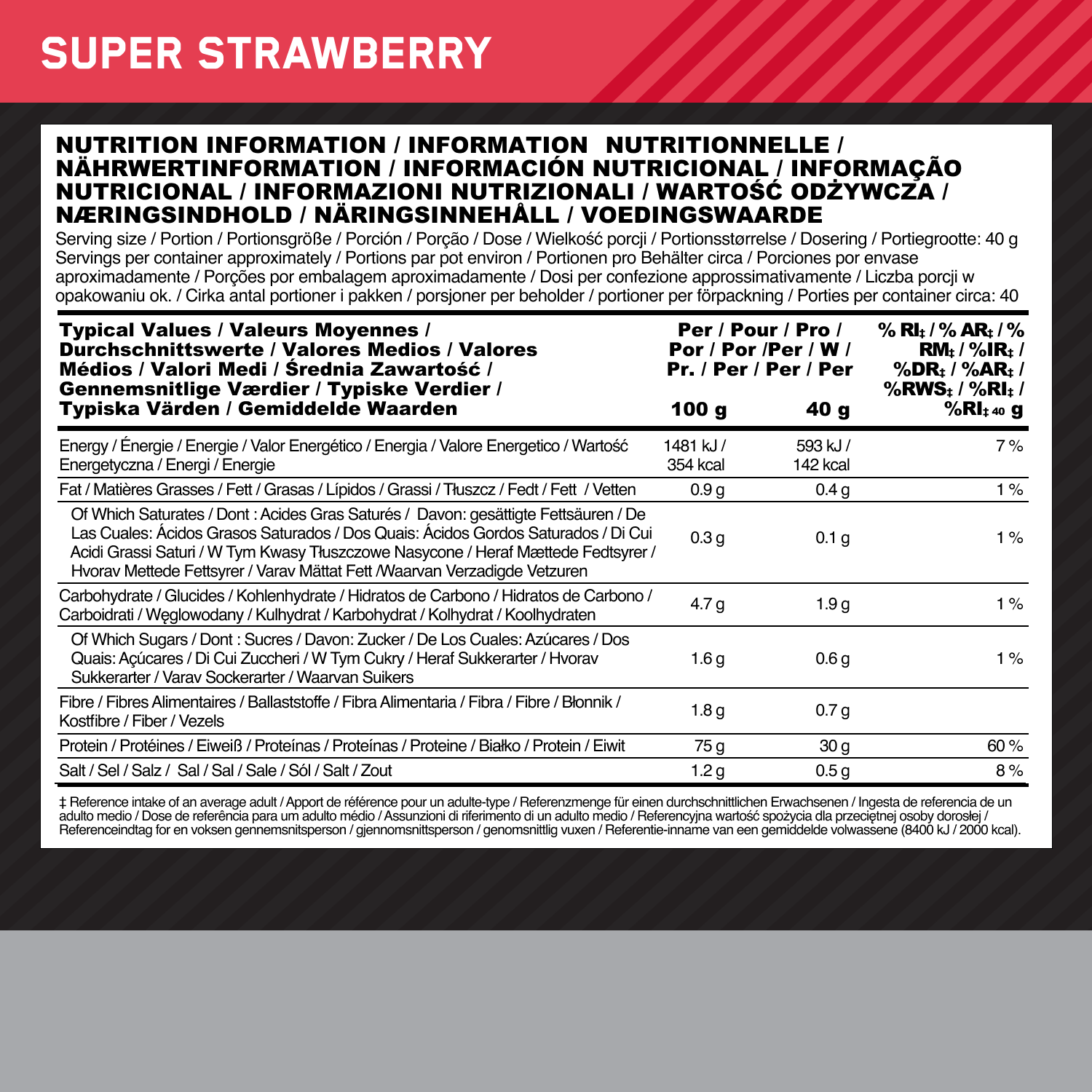 Optimum Nutrition Platinum Hydrowhey Super Strawberry (1600 g)