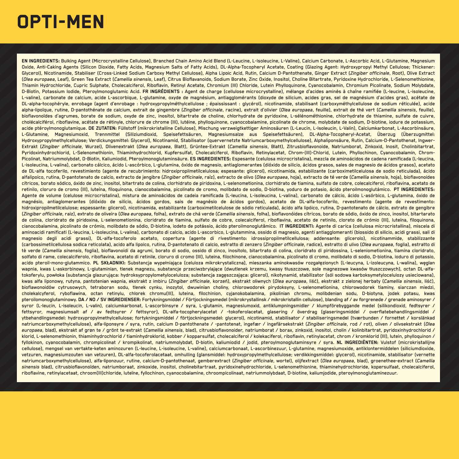 Optimum Nutrition Opti-Men (180 Tabs)