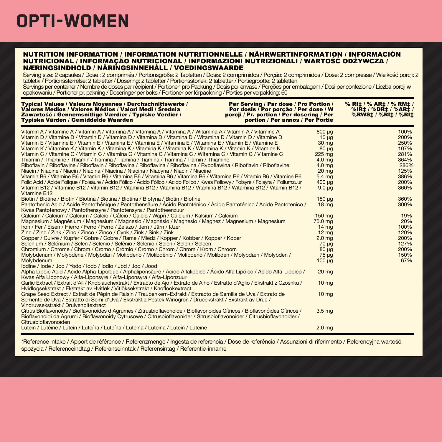 Optimum Nutrition Opti-Women (120 Caps)