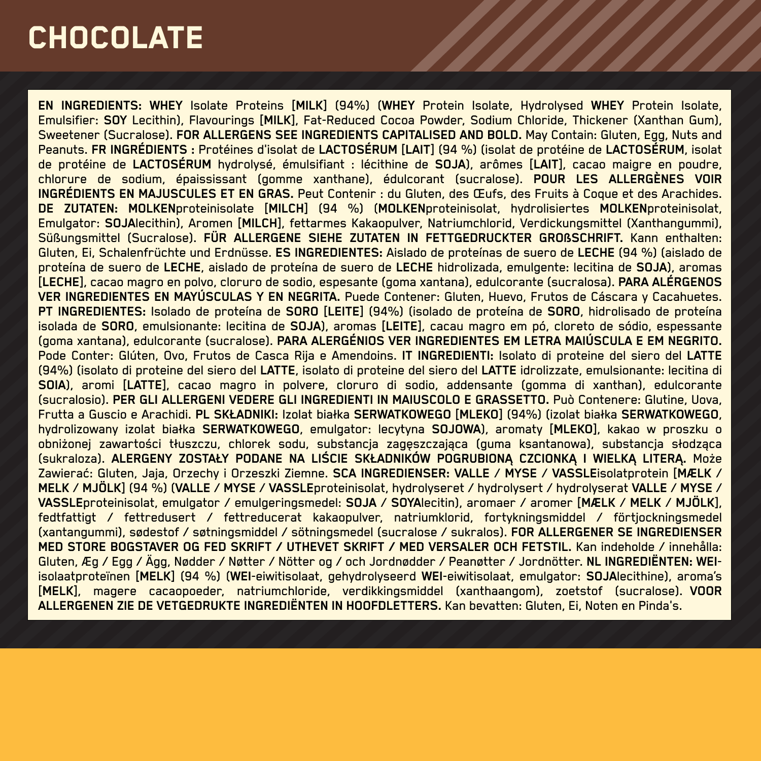 Optimum Nutrition Gold Standard 100% Isolate Chocolate (930 g)