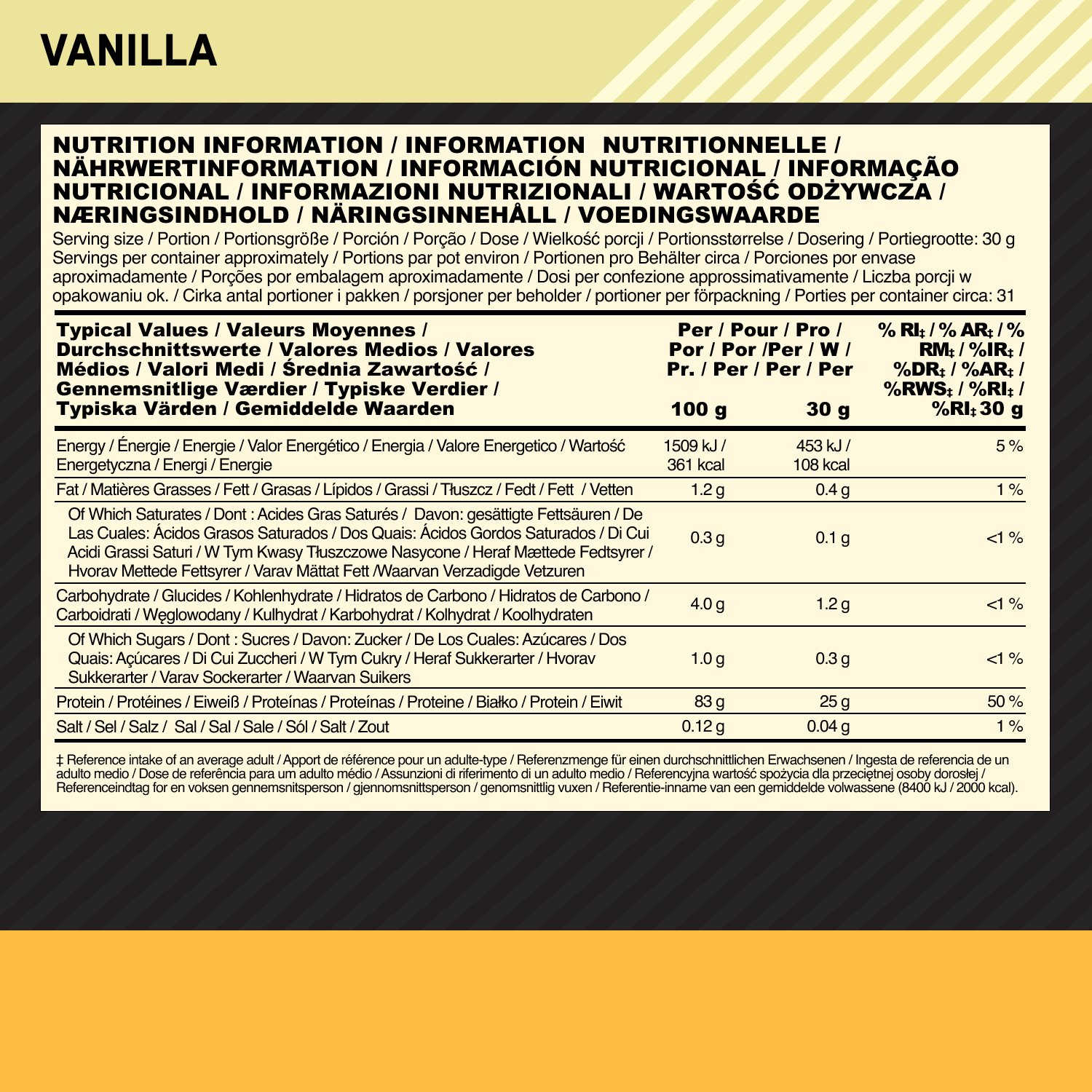 Optimum Nutrition Gold Standard 100% Isolate Vanilla (930 g)