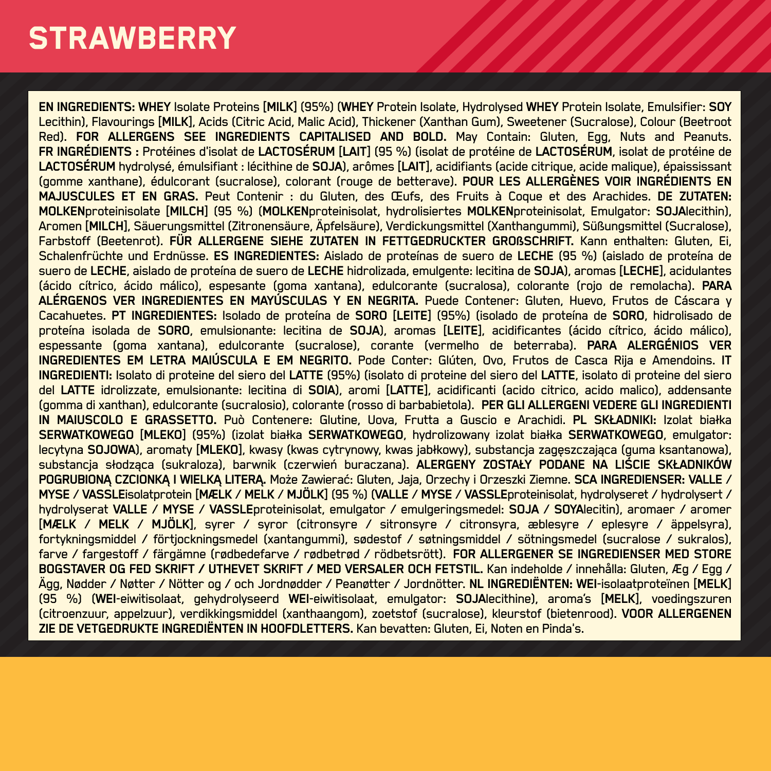 Optimum Nutrition Gold Standard 100% Isolate Strawberry (930 g)