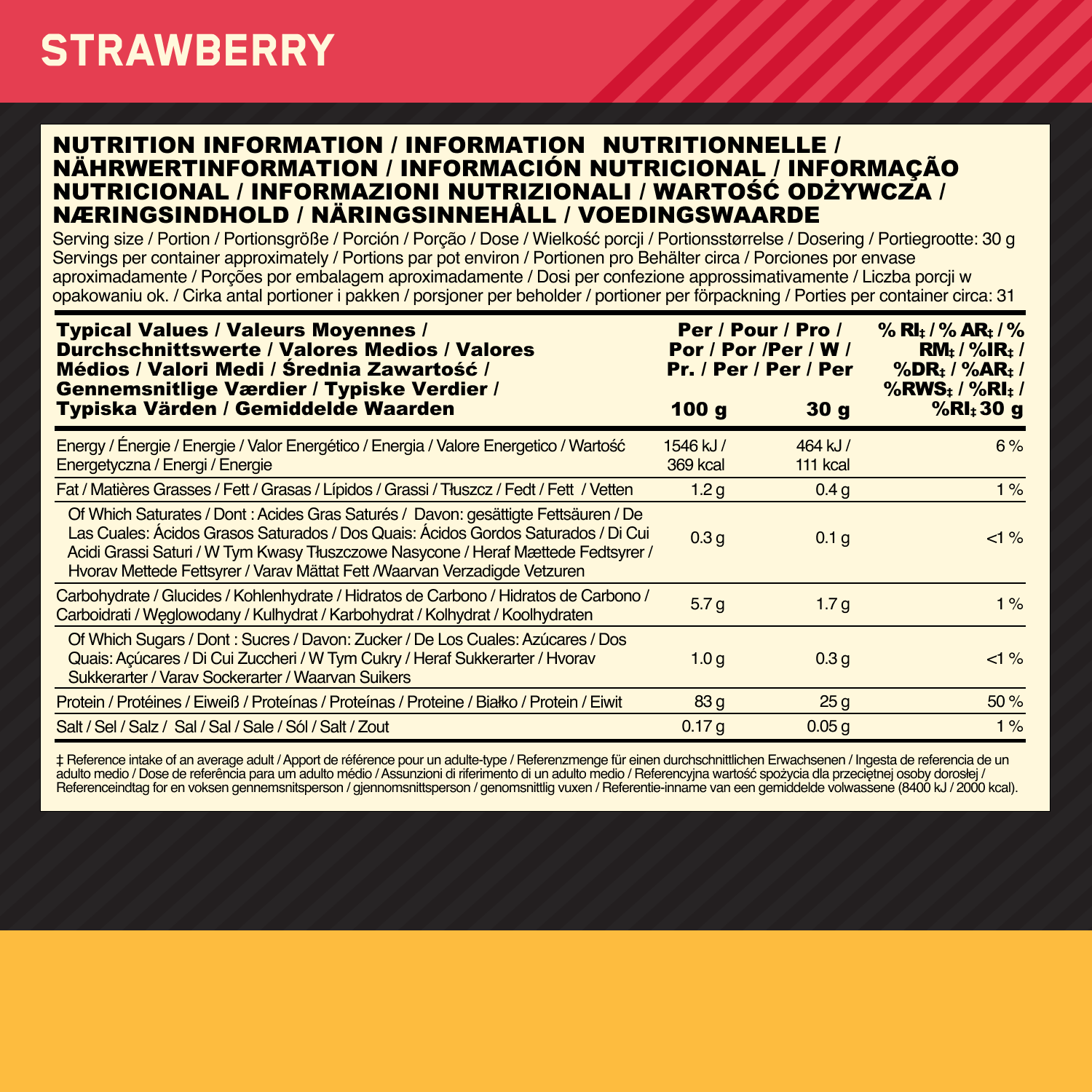 Optimum Nutrition Gold Standard 100% Isolate Strawberry (930 g)
