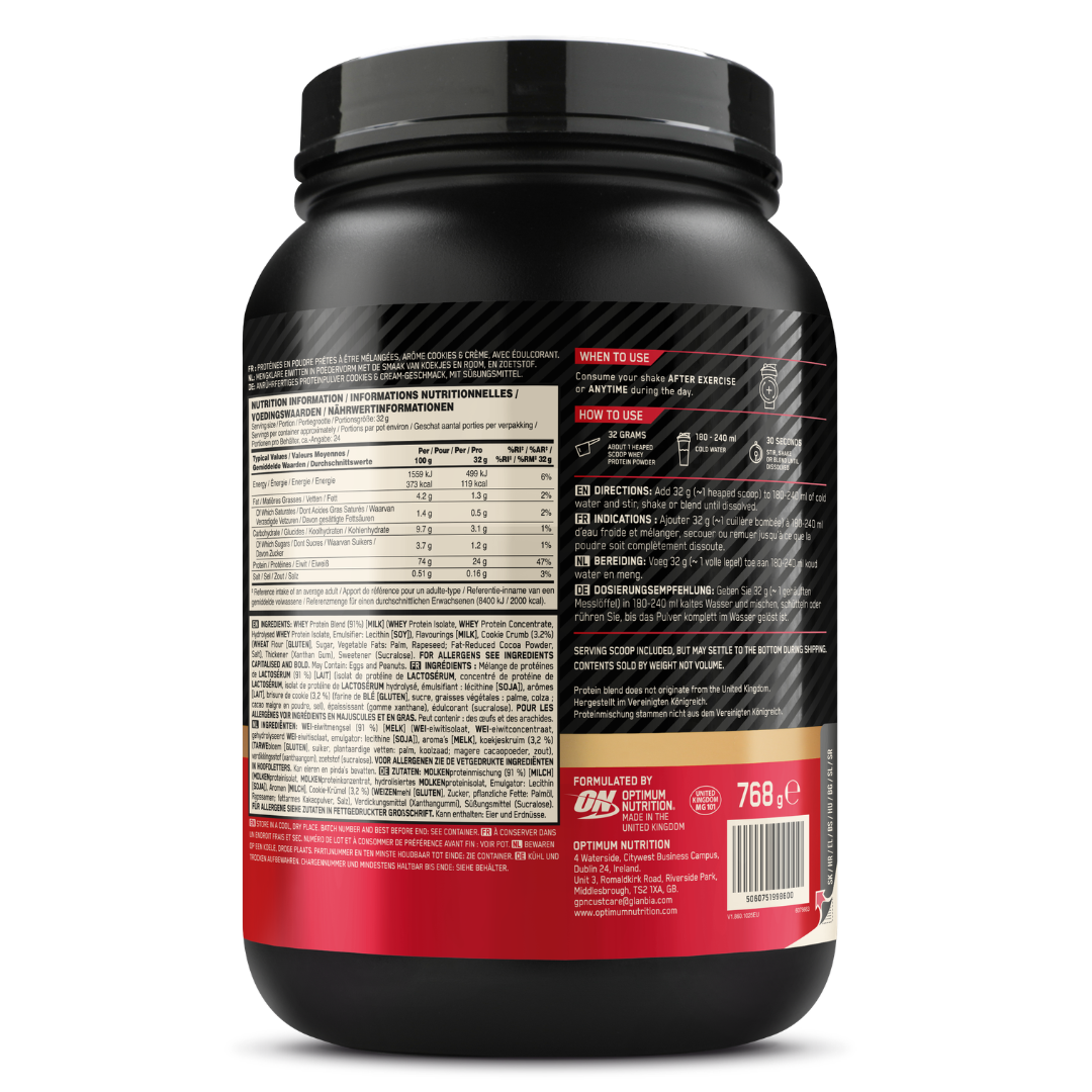 Optimum Nutrition Gold Standard 100% Whey - 780 g - Cookies & Cream