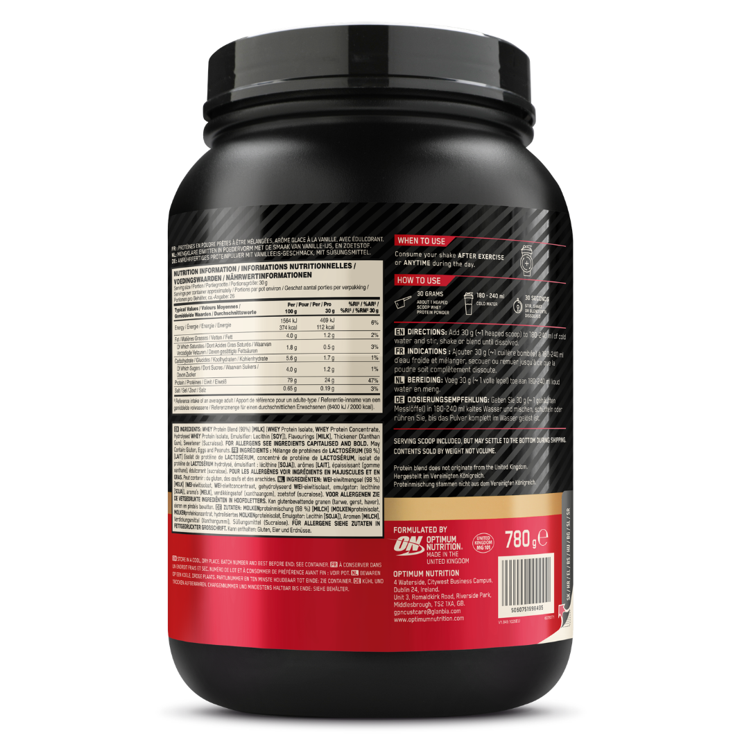 Optimum Nutrition Gold Standard 100% Whey - 780 g - Vanilla Ice Cream