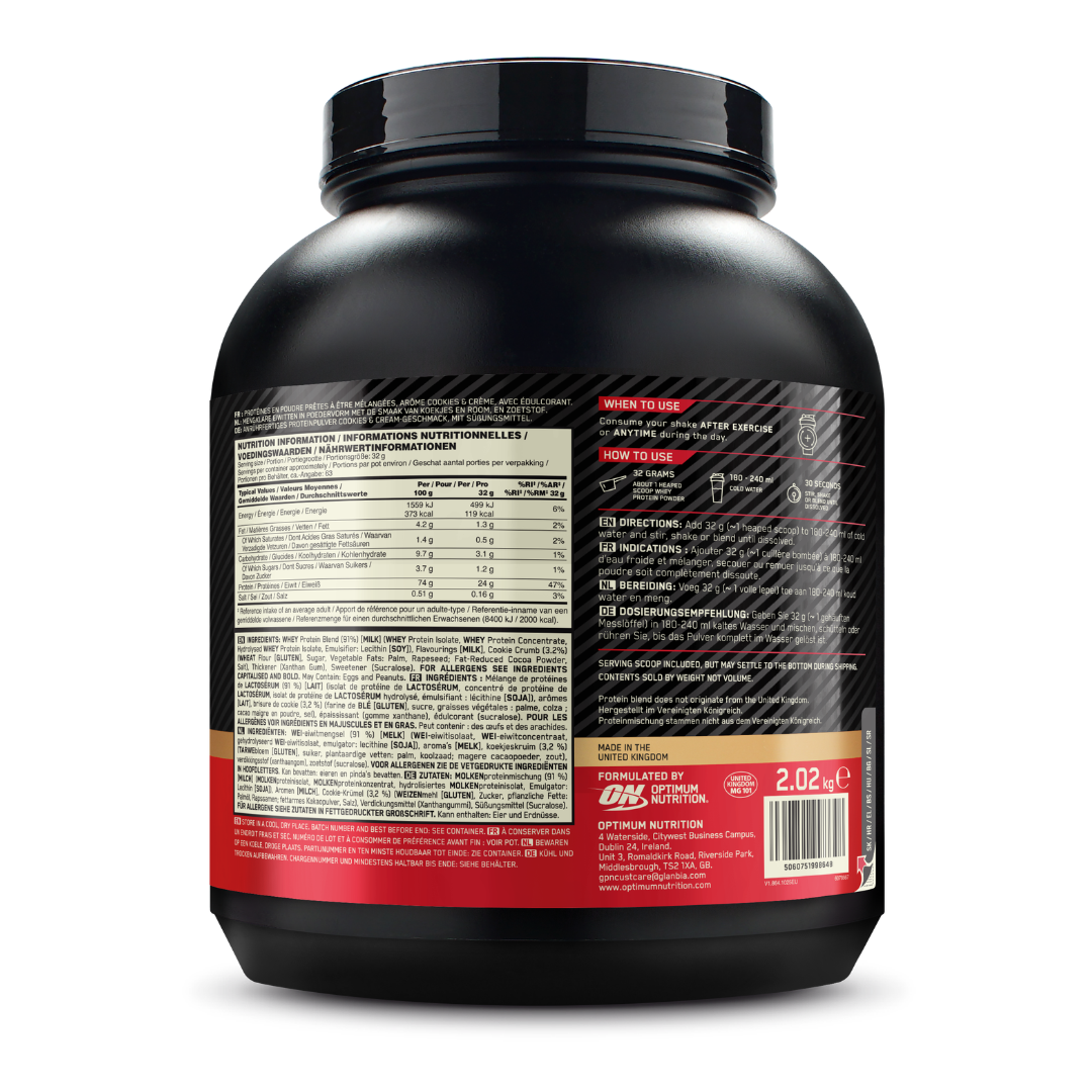 Optimum Nutrition Gold Standard 100% Whey - 2000 g - Cookies & Cream