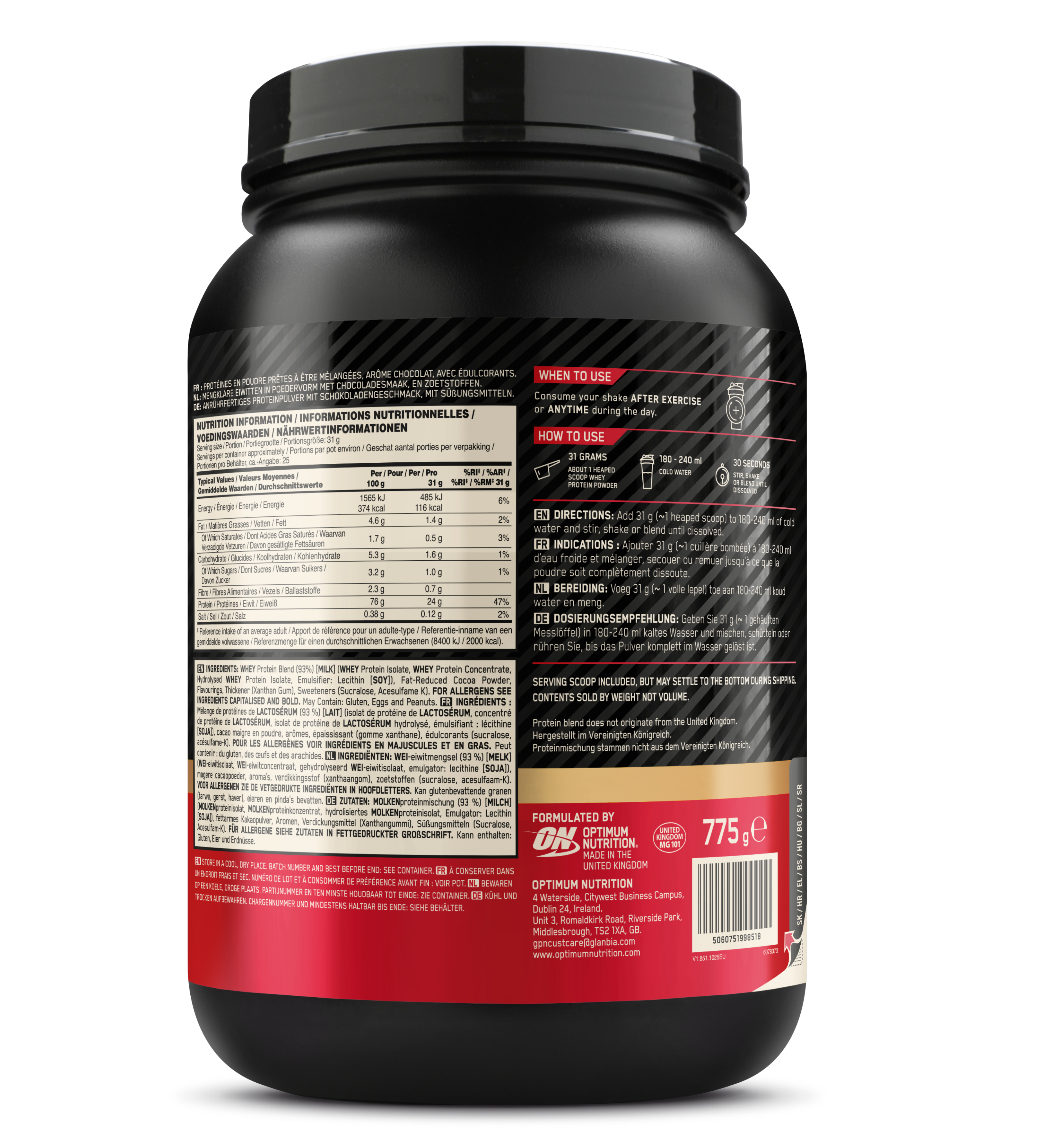 Optimum Nutrition Gold Standard 100% Whey - 780 g - Double Rich Chocolate