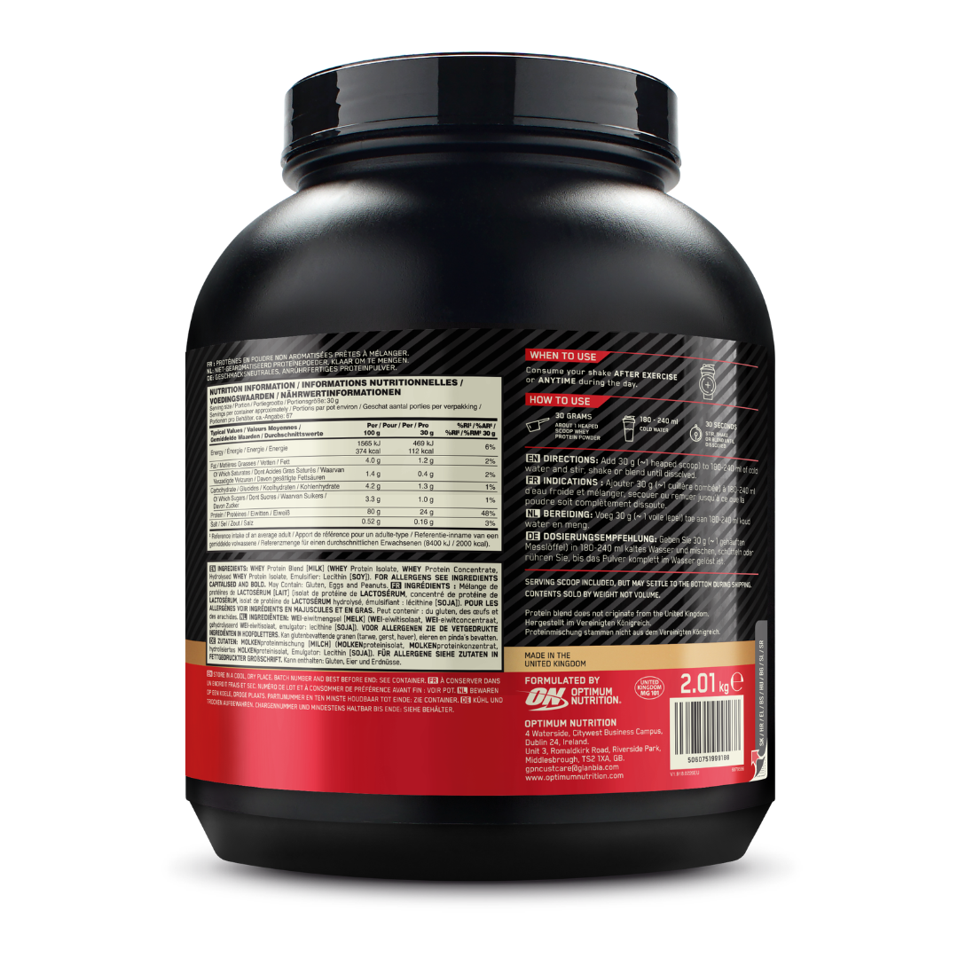 Optimum Nutrition Gold Standard 100% Whey - 2000 g - Unflavoured