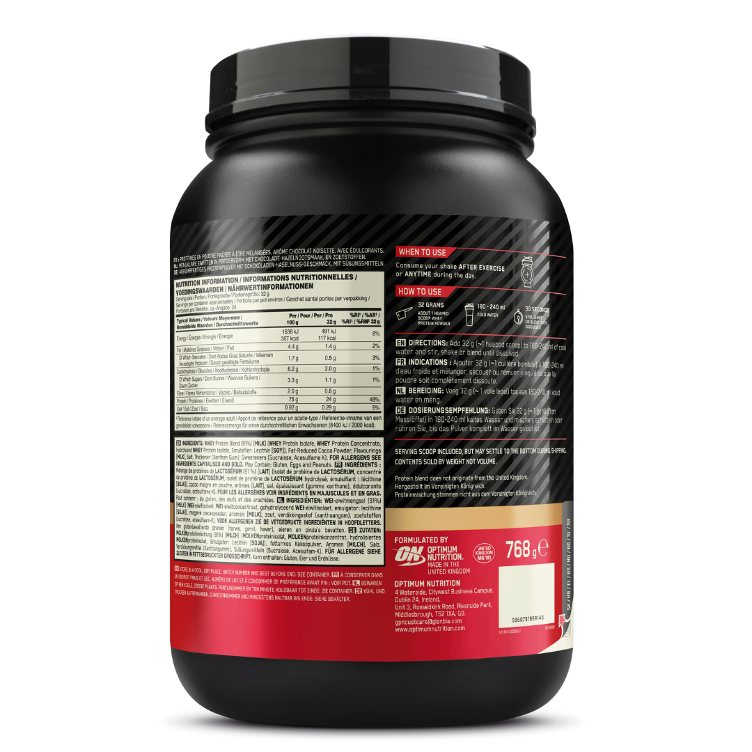 Optimum Nutrition Gold Standard 100% Whey - 780 g - Chocolate Hazelnut