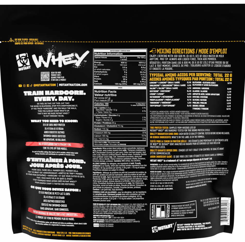 Mutant Whey Strawberry Cream (2270 g)