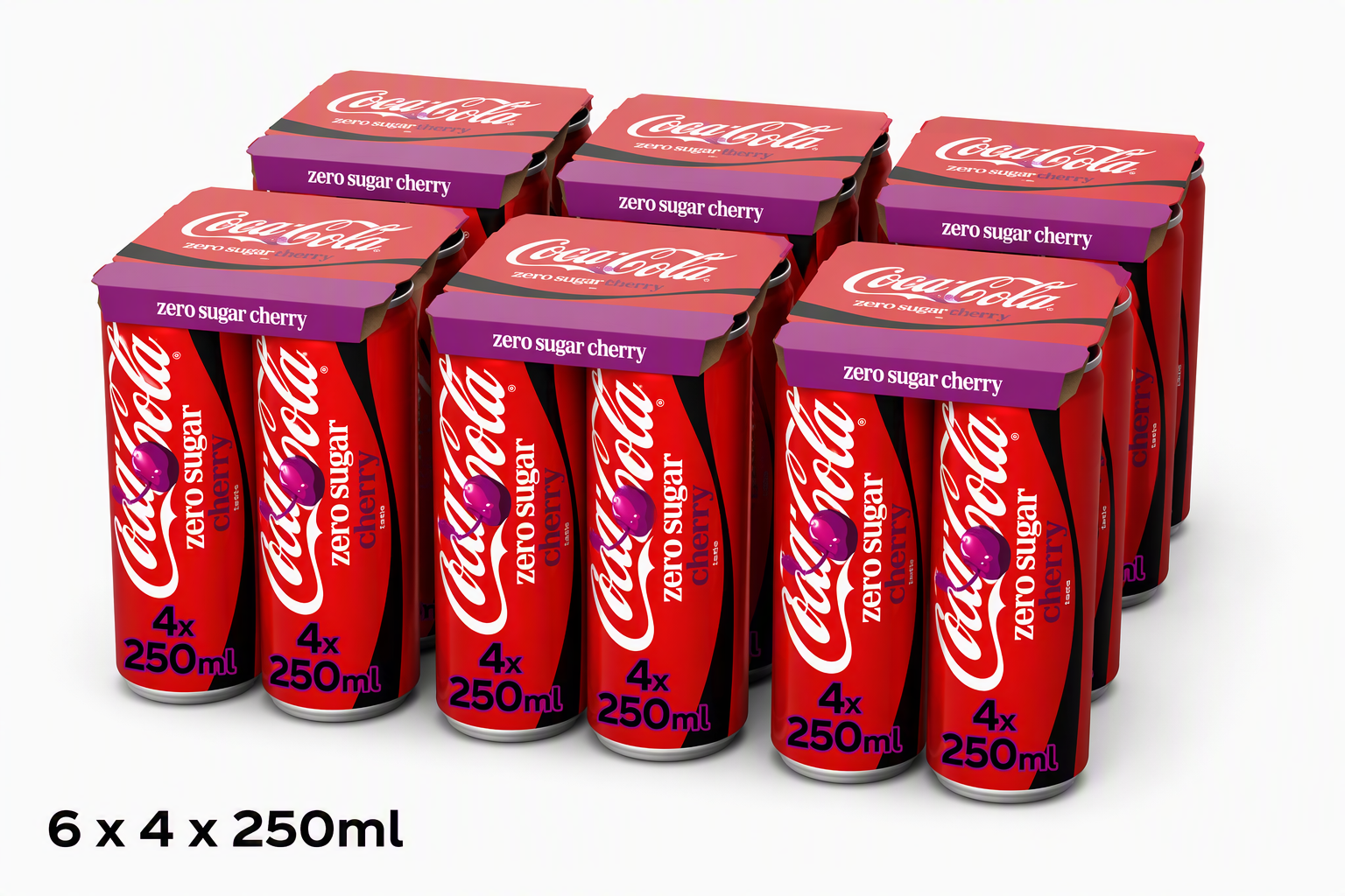 Coca Cola Cherry Zero Sugar - 24 x 250 ml