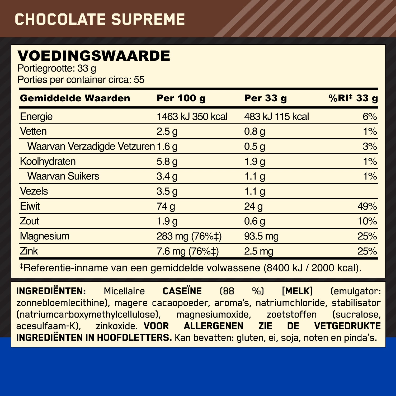Optimum Nutrition Gold Standard 100% Casein Chocolate Supreme (1820 g)