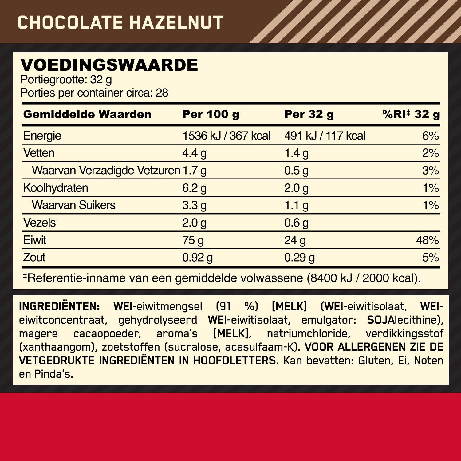 Optimum Nutrition Gold Standard 100% Whey - 780 g - Chocolate Hazelnut
