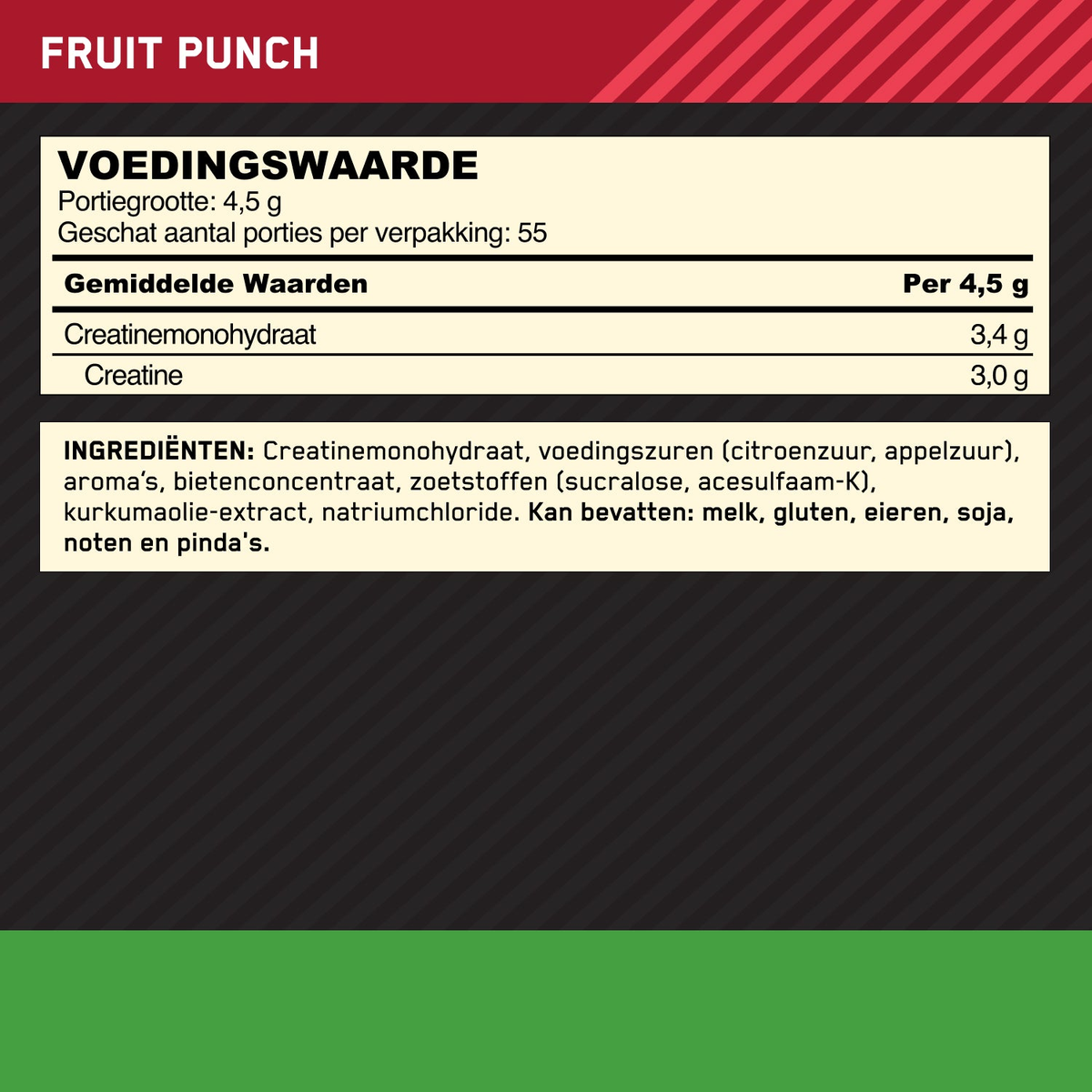 Optimum Nutrition Flavoured Micronised Creatine Powder Fruit Punch (247,5 g)