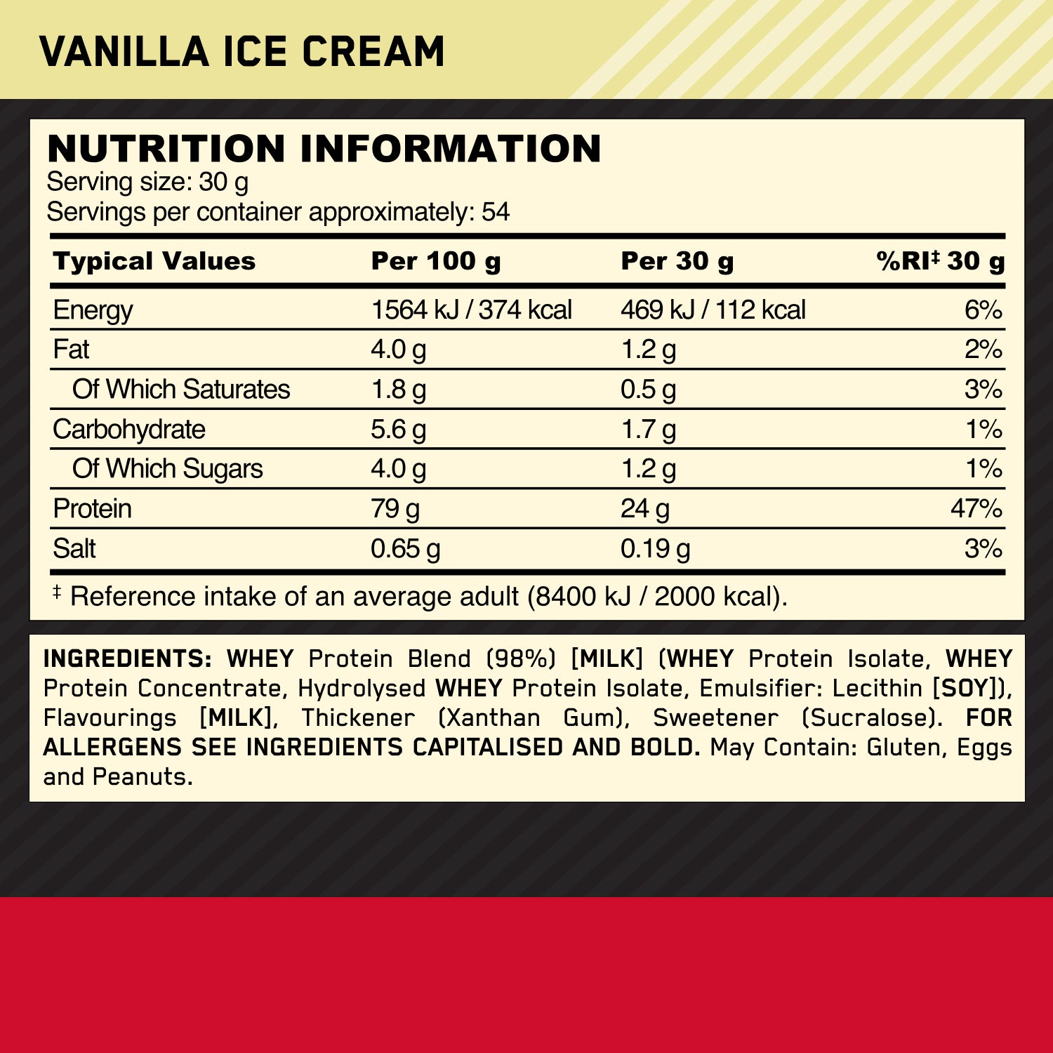 Optimum Nutrition Gold Standard 100% Whey - 780 g - Vanilla Ice Cream