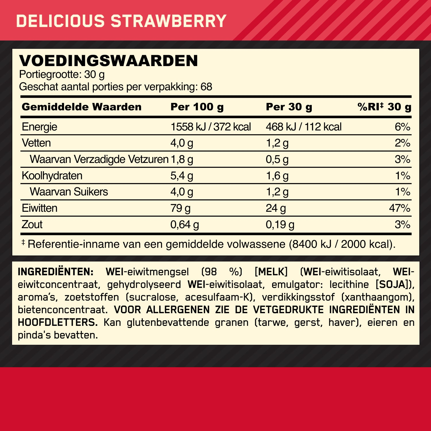Optimum Nutrition Gold Standard 100% Whey - 780 g - Delicious Strawberry