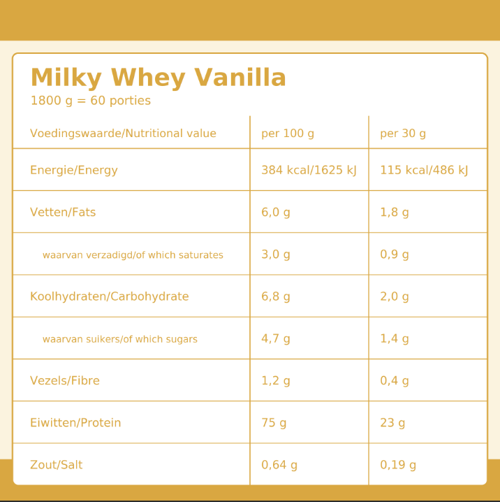 Supspace Milky Whey Protein Vanilla (1800 g)