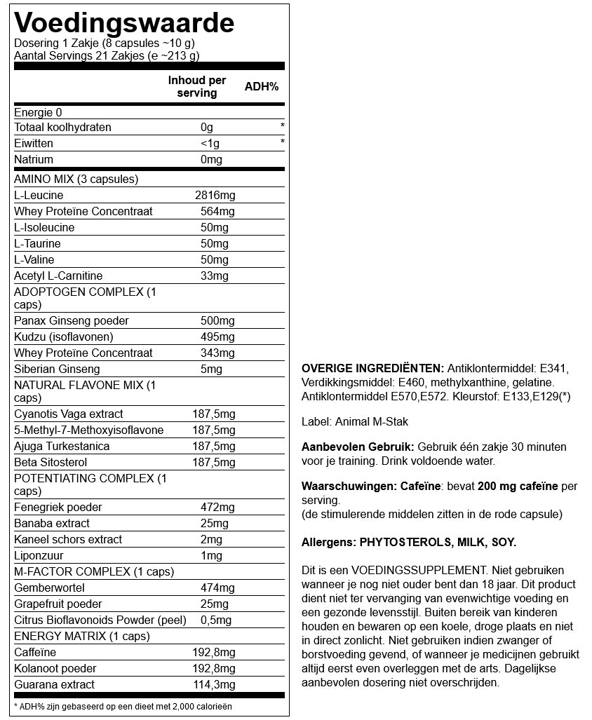 Animal M-Stak (21 packs)