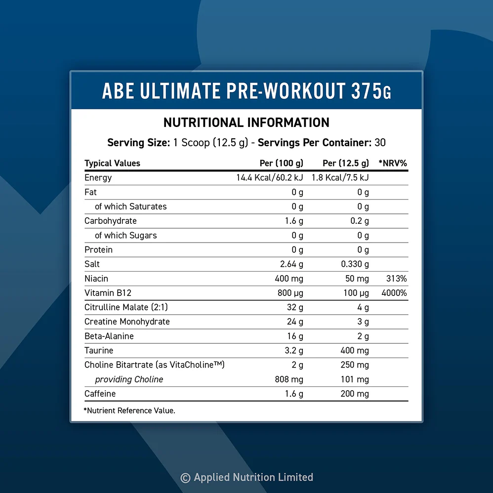 Applied Nutrition ABE Ultimate Pre-workout Icy Blue Raz (30 servings)