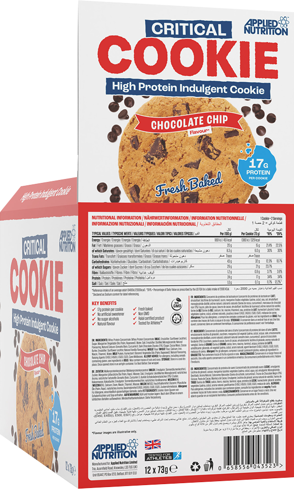 Applied Nutrition Critical Cookie Chocolate Chip (12 x 73 g)