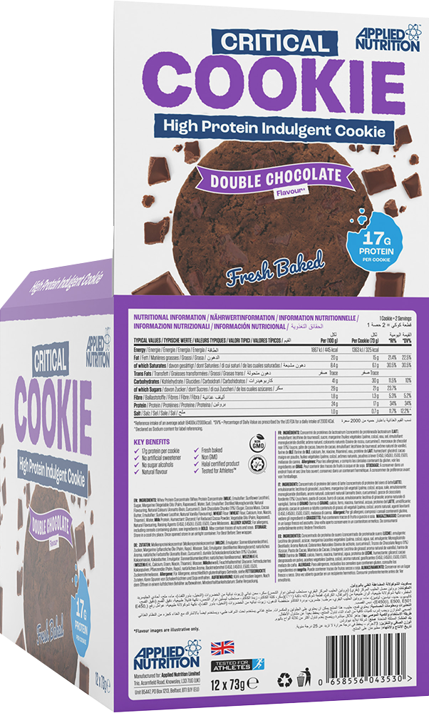 Applied Nutrition Critical Cookie Double Chocolate (12 x 73 g)