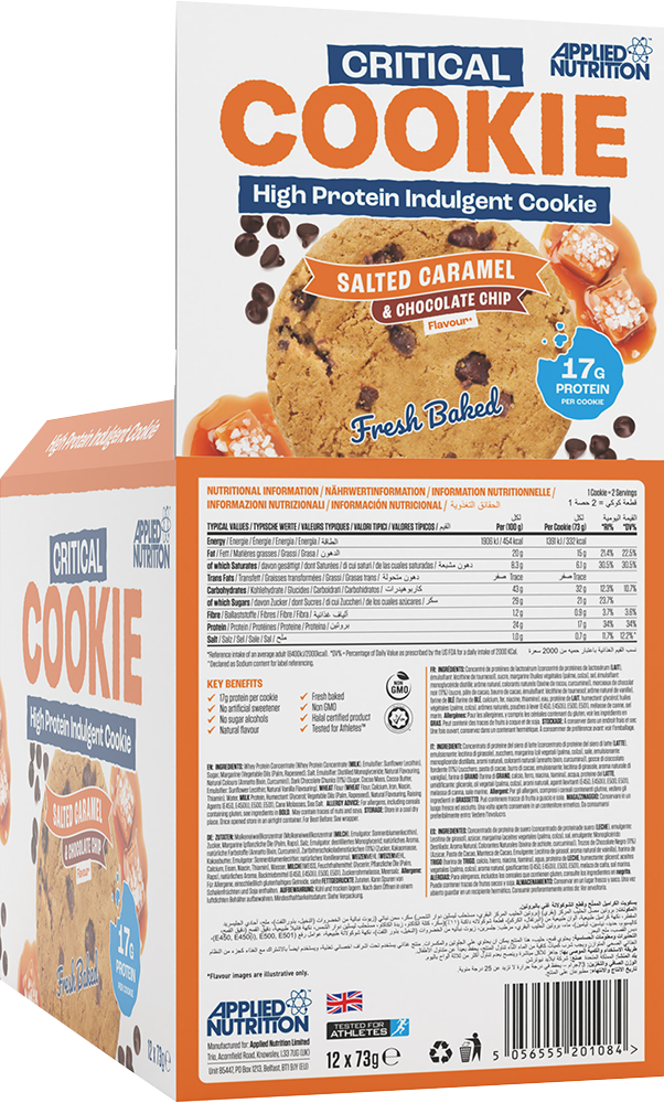 Applied Nutrition Critical Cookie Salted Caramel & Chocolate Chip (12 x 73 g)